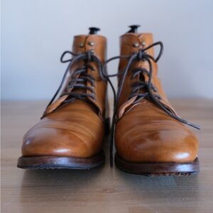 Men's Tan Leather Boots - Allen Edmonds 11D